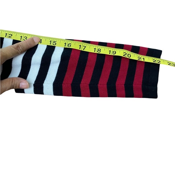 P Luca Milano striped Sweater Tunic Color Block Checkered Black White 90s M - Picture 8 of 10